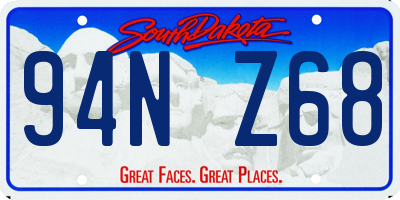 SD license plate 94NZ68
