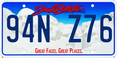 SD license plate 94NZ76