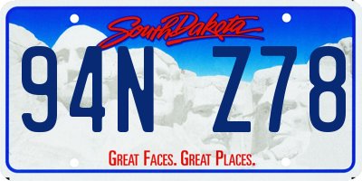 SD license plate 94NZ78