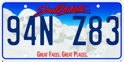 SD license plate 94NZ83
