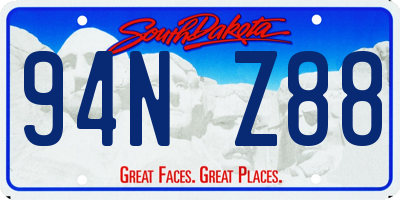 SD license plate 94NZ88
