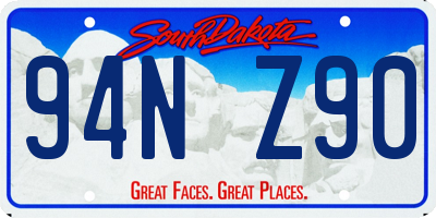 SD license plate 94NZ90