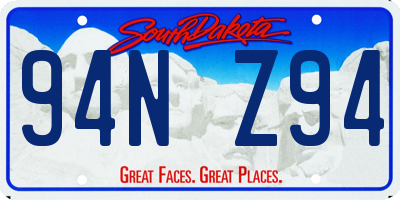 SD license plate 94NZ94