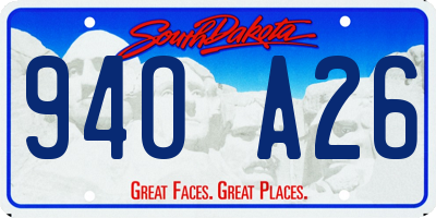 SD license plate 94OA26