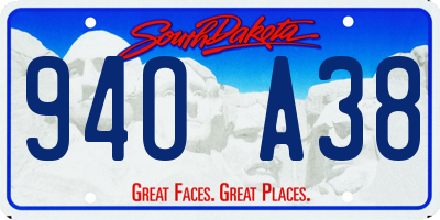 SD license plate 94OA38