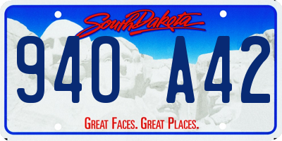 SD license plate 94OA42