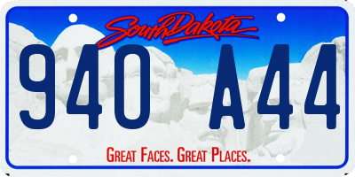 SD license plate 94OA44