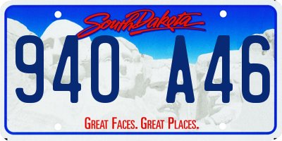SD license plate 94OA46