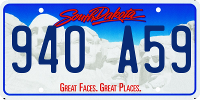 SD license plate 94OA59