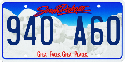 SD license plate 94OA60