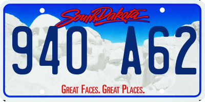 SD license plate 94OA62