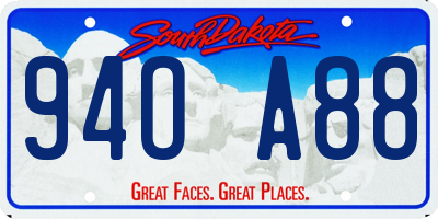 SD license plate 94OA88