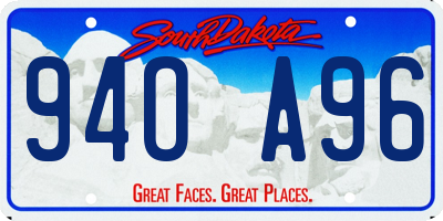 SD license plate 94OA96