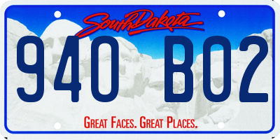 SD license plate 94OB02