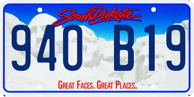 SD license plate 94OB19