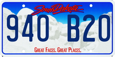 SD license plate 94OB20