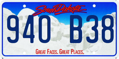 SD license plate 94OB38