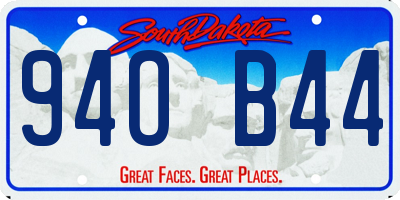 SD license plate 94OB44