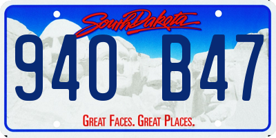 SD license plate 94OB47