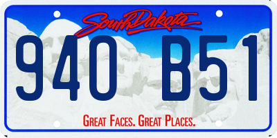 SD license plate 94OB51