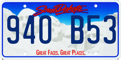 SD license plate 94OB53