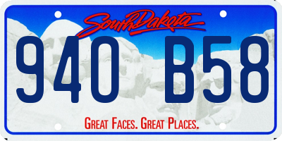 SD license plate 94OB58