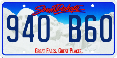SD license plate 94OB60