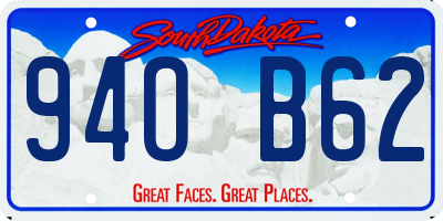 SD license plate 94OB62