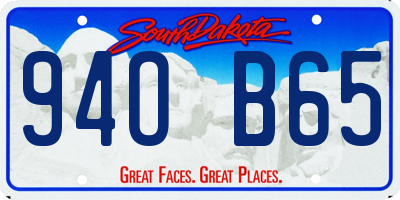 SD license plate 94OB65