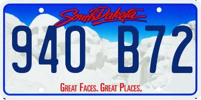 SD license plate 94OB72