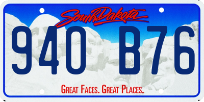 SD license plate 94OB76