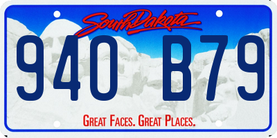 SD license plate 94OB79