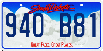 SD license plate 94OB81
