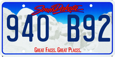 SD license plate 94OB92