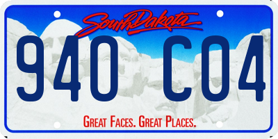 SD license plate 94OC04