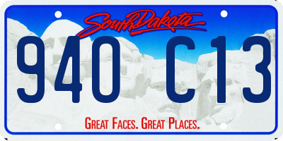 SD license plate 94OC13
