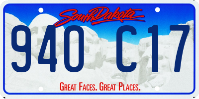 SD license plate 94OC17
