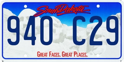 SD license plate 94OC29