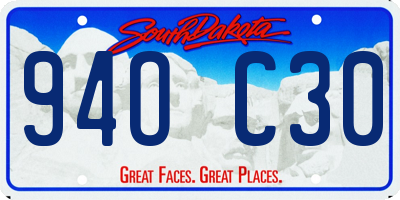 SD license plate 94OC30