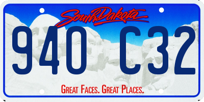 SD license plate 94OC32