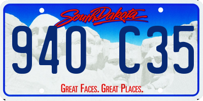 SD license plate 94OC35