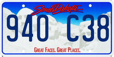 SD license plate 94OC38