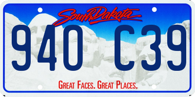 SD license plate 94OC39