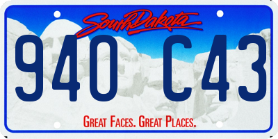 SD license plate 94OC43