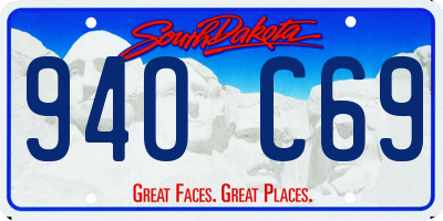 SD license plate 94OC69