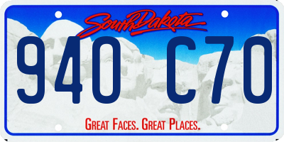 SD license plate 94OC70