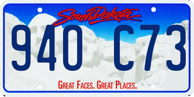 SD license plate 94OC73