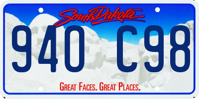 SD license plate 94OC98