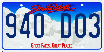 SD license plate 94OD03