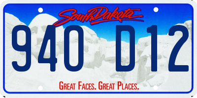 SD license plate 94OD12